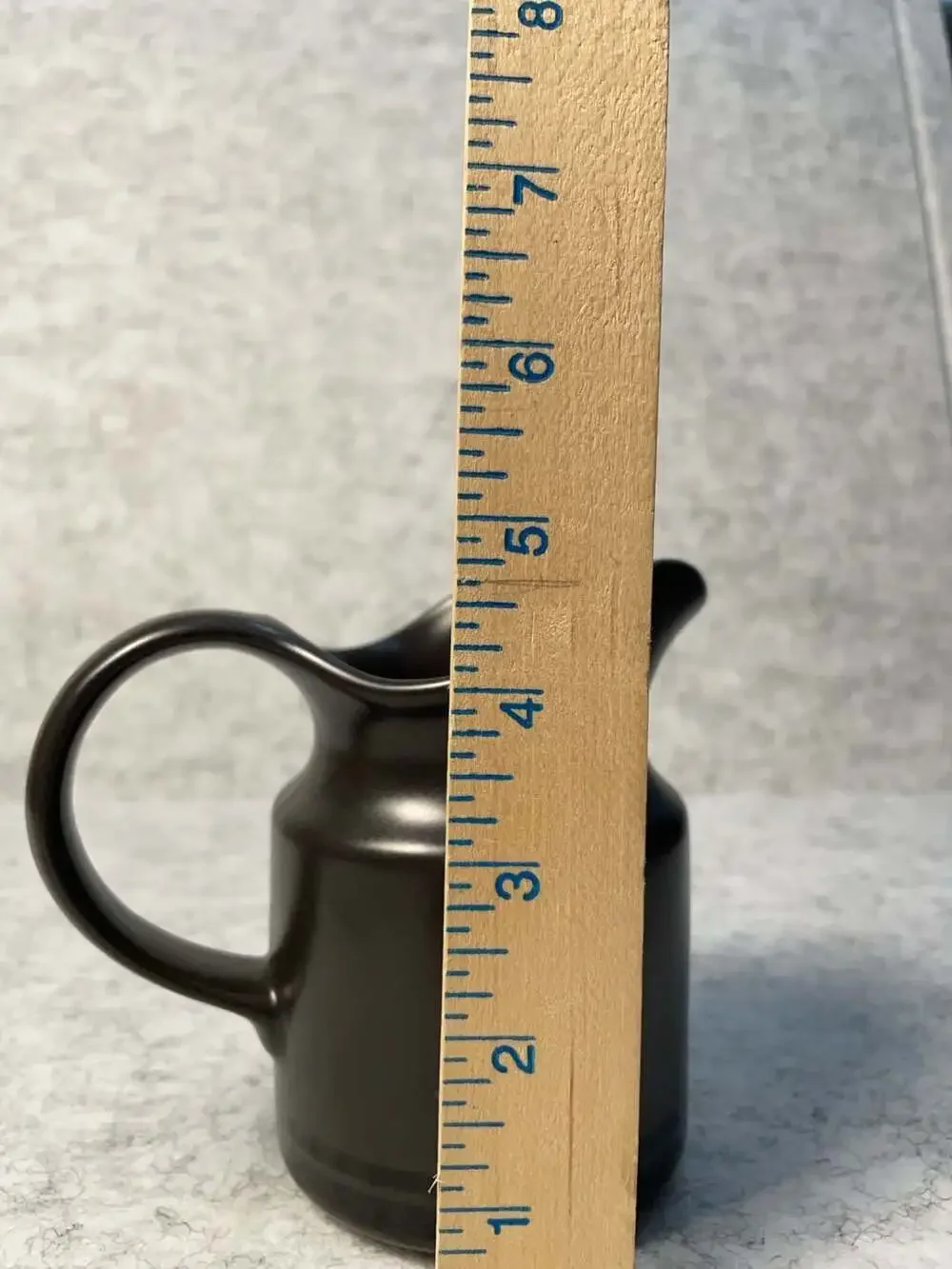 Vintage Pfaltzgraff Midnight Sun Black Matte Stoneware Creamer Pitcher